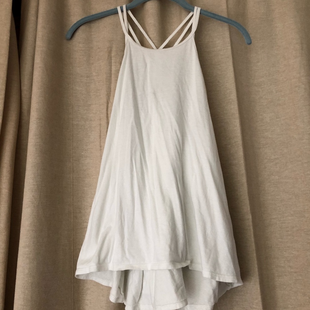 White Halter Tank Top